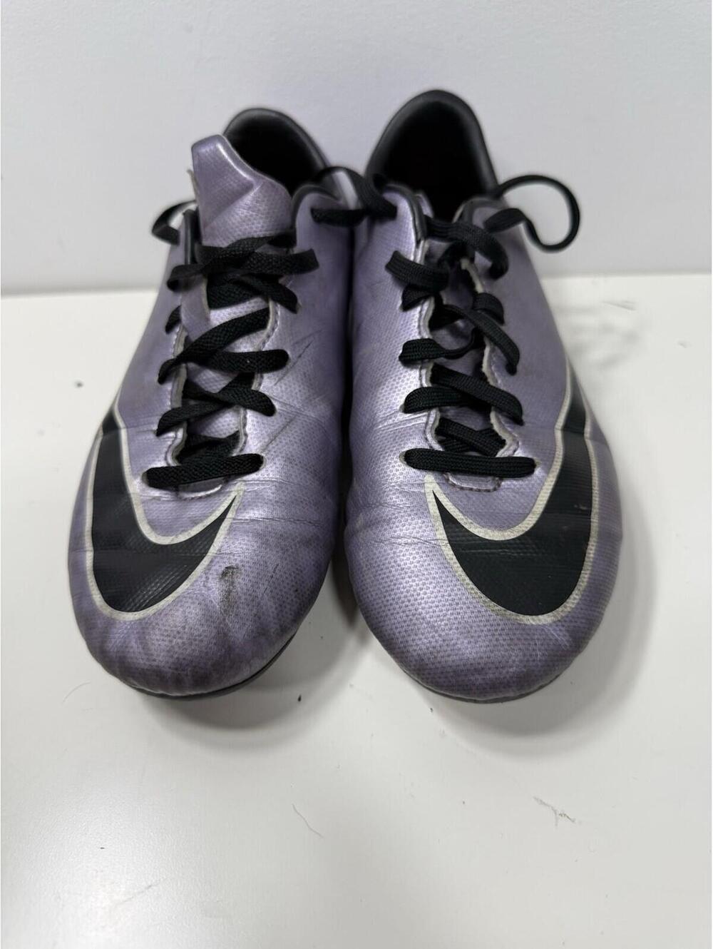 Nike Mercurial Victory Youth Soccer Cleats Black Purple (651642-580) Size 2.5Y - Picture 2 of 6